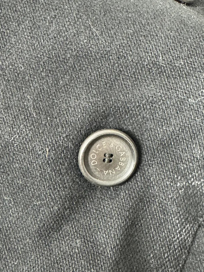 AW1996 Dolce & Gabbana Black Classy Wool Buttoned Officer Peacoat Jacket  ViynmRx 8