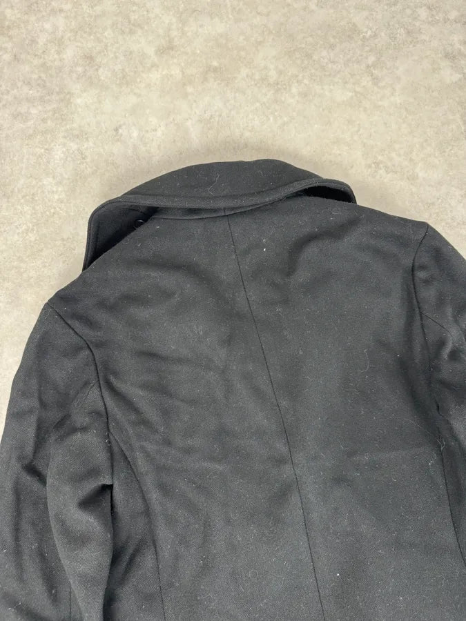 AW1996 Dolce & Gabbana Black Classy Wool Buttoned Officer Peacoat Jacket  ViynmRx 5