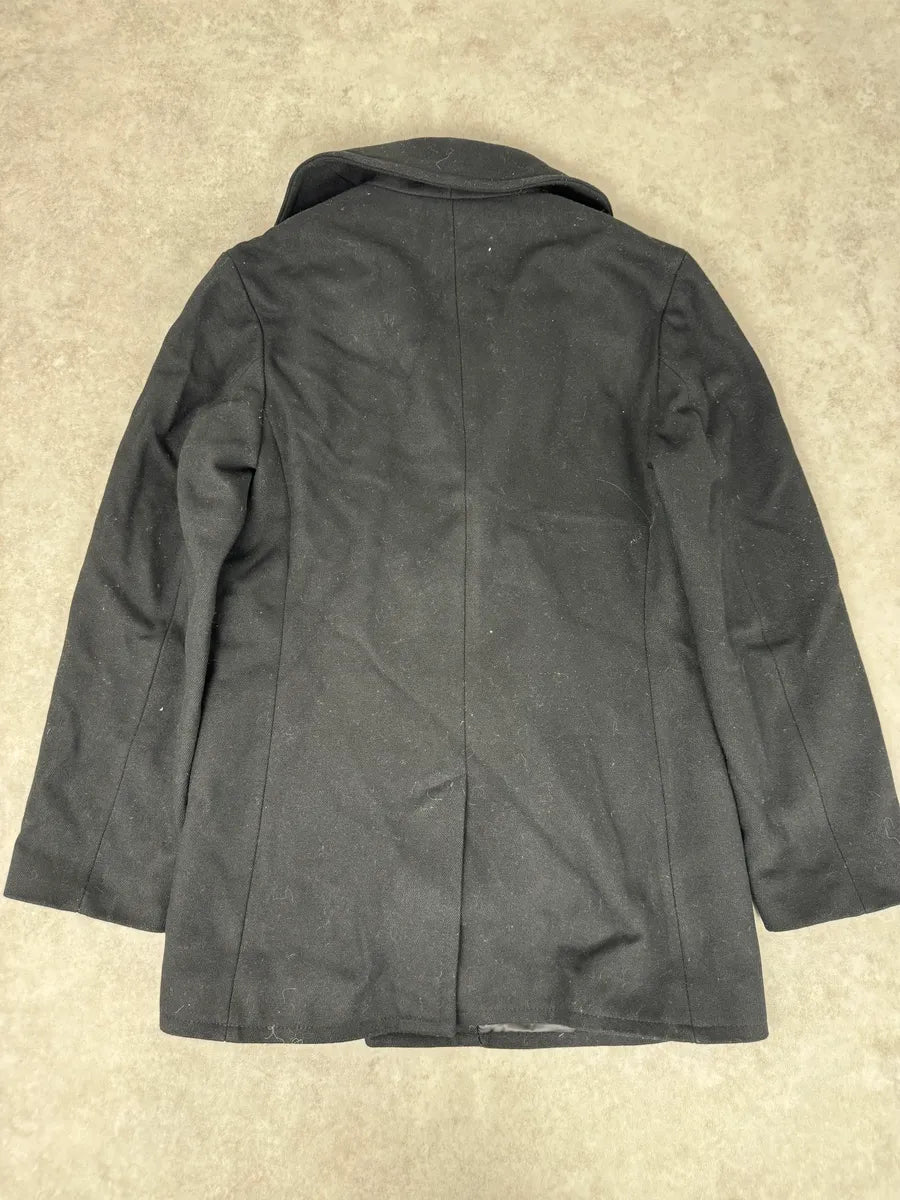 AW1996 Dolce & Gabbana Black Classy Wool Buttoned Officer Peacoat Jacket  ViynmRx 4