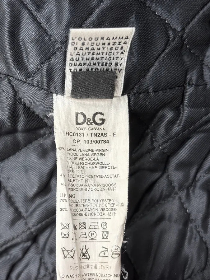 2000s Dolce & Gabbana Black Classy Wool Caban Jacket XHhsVLG 10