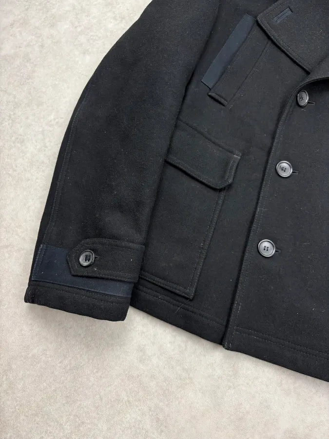 2000s Dolce & Gabbana Black Classy Wool Caban Jacket XHhsVLG 7