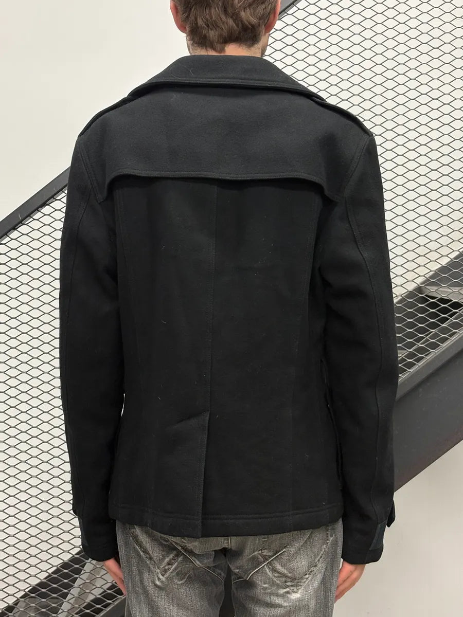 2000s Dolce & Gabbana Black Classy Wool Caban Jacket XHhsVLG 1