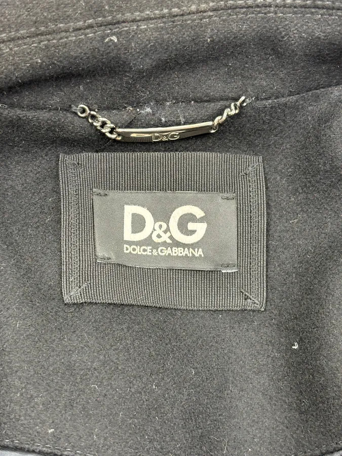 2000s Dolce & Gabbana Black Classy Wool Caban Jacket XHhsVLG 8