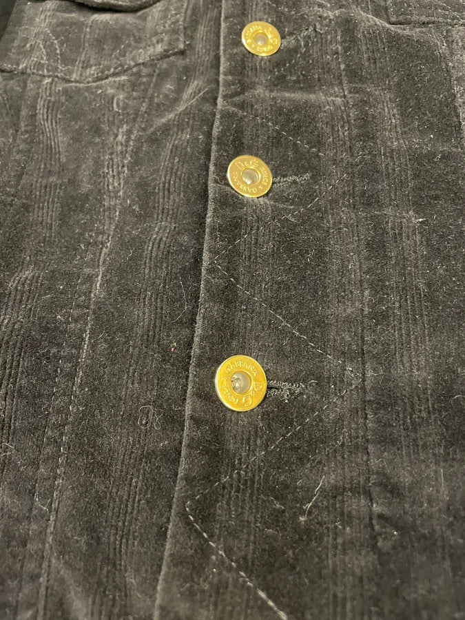 2000s Dolce & Gabbana Black Corduroy & Fur Buttoned Pure Jacket (XS/S) 6