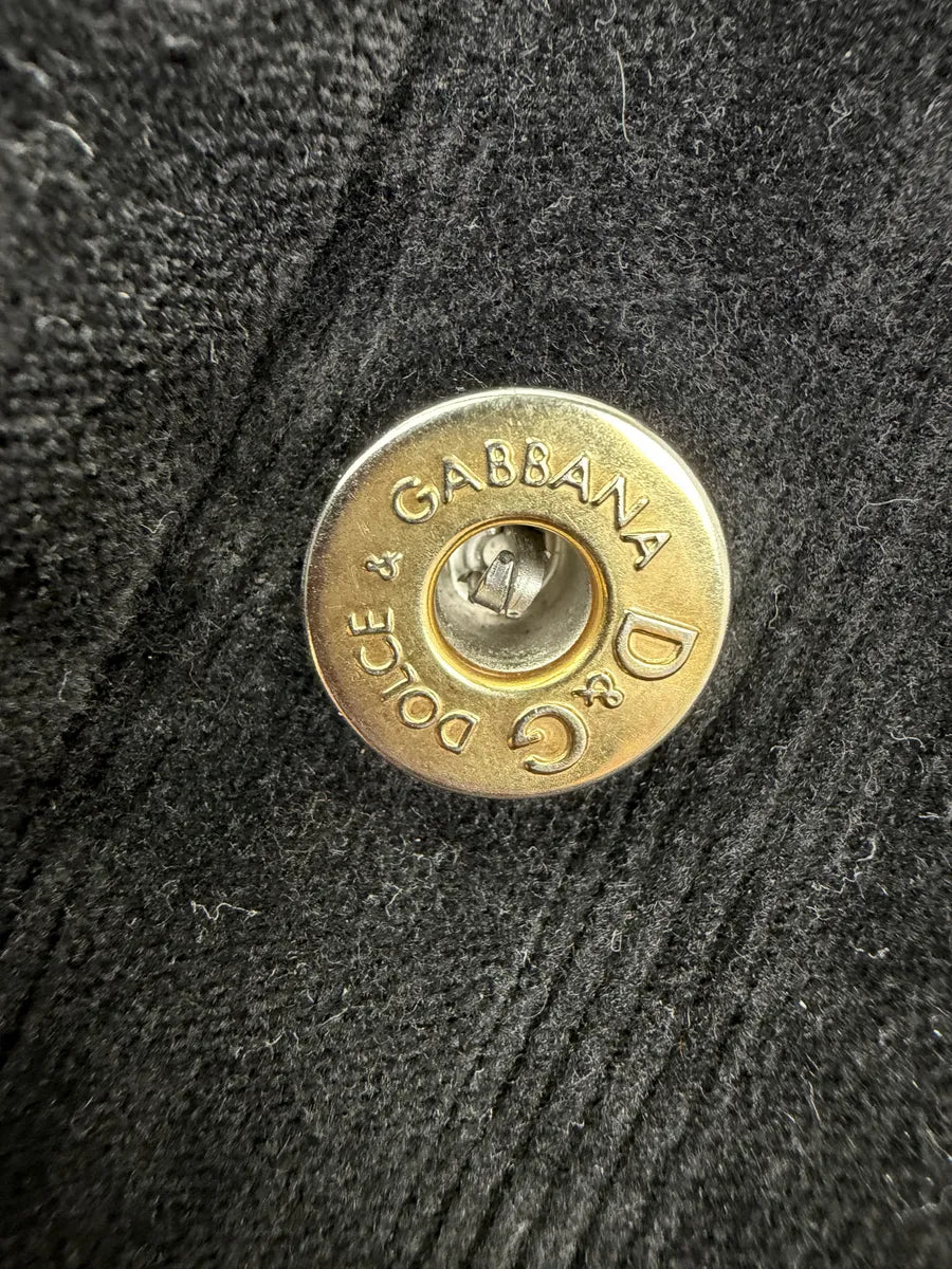 2000s Dolce & Gabbana Black Corduroy Fur Jacket JTWpsjG 8