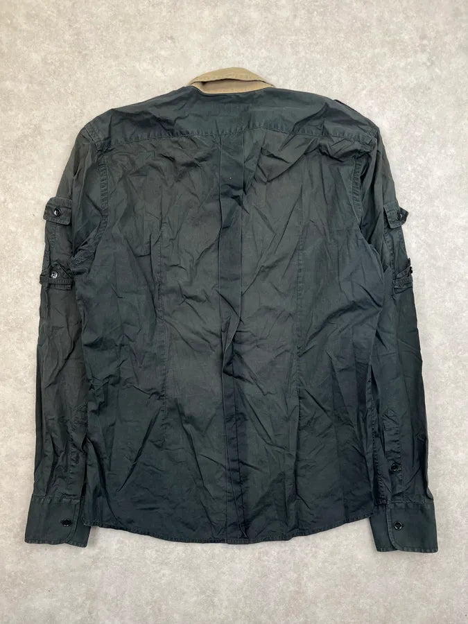 SS2008 Dolce & Gabbana Black Cargo Multi-Pocket Utility Shirt epYVNqD 4