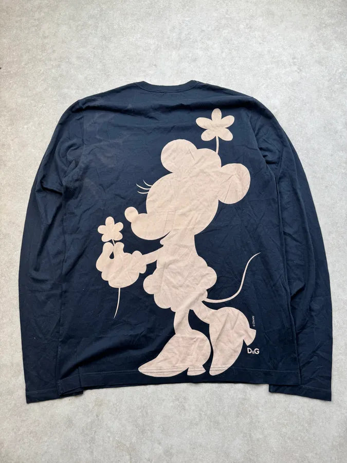 AW2010 Dolce & Gabbana Black Mickey & Minnie Longsleeve pMGFMXY 7