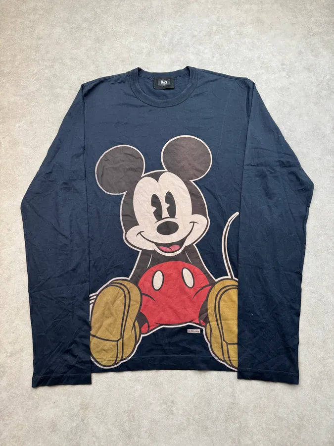 AW2010 Dolce & Gabbana Black Mickey & Minnie Longsleeve pMGFMXY 5