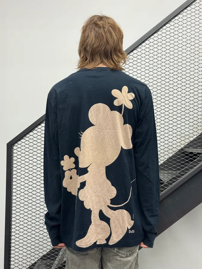 AW2010 Dolce & Gabbana Black Mickey & Minnie Longsleeve pMGFMXY 3