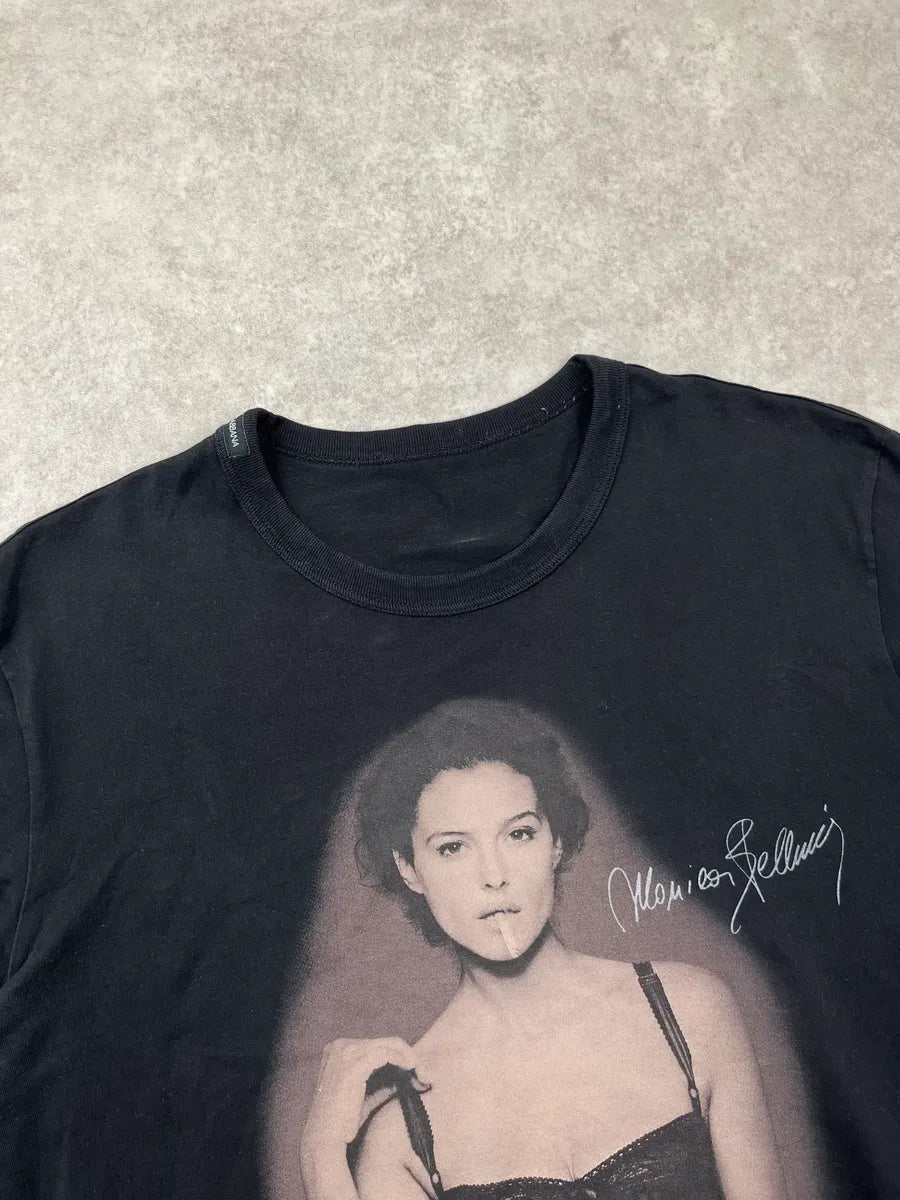 2000s Dolce & Gabbana Black Monica Bellucci T-Shirt rQakAyq 5