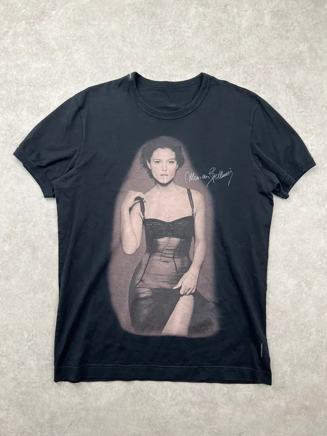 2000s Dolce & Gabbana Black Monica Bellucci T-Shirt rQakAyq 0