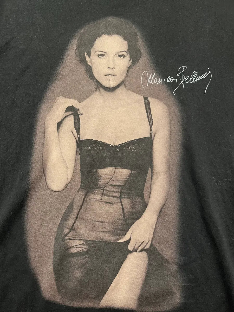 2000s Dolce & Gabbana Black Monica Bellucci T-Shirt rQakAyq 1