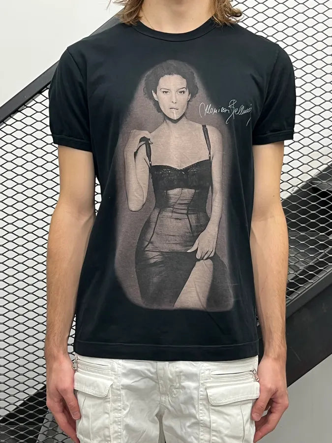 2000s Dolce & Gabbana Black Monica Bellucci T-Shirt rQakAyq 2