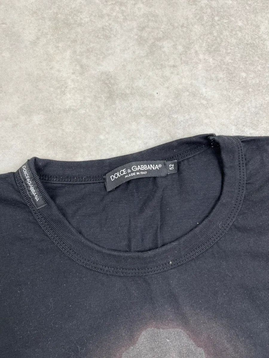 2000s Dolce & Gabbana Black Cotton Monica Bellucci Portrait T-Shirt yCuTzLj 5