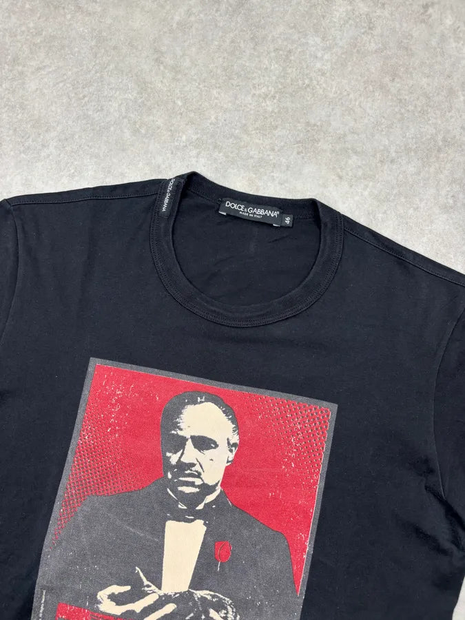 2000s Dolce & Gabbana Black The Godfather Graphic T-Shirt PWXeovC 3