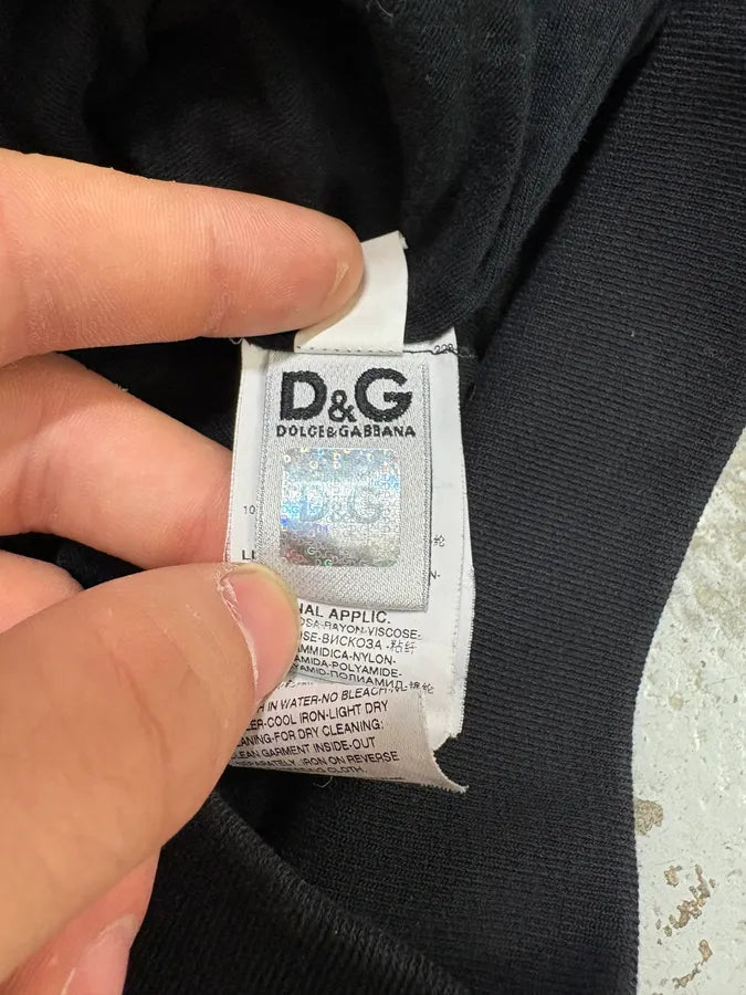 2000s Dolce & Gabbana Black Cozy Zip-up Sweatshirt wxhRqAV 11