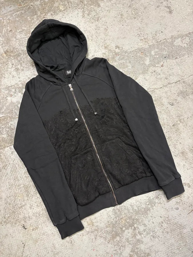 2000s Dolce & Gabbana Black Cozy Zip-up Sweatshirt wxhRqAV 3