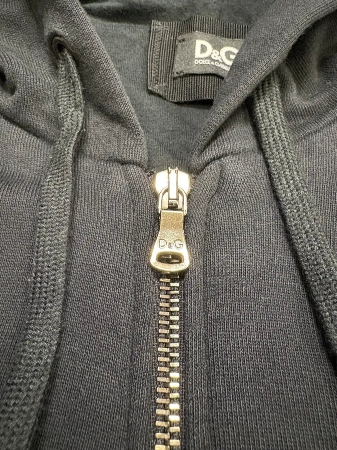 2000s Dolce & Gabbana Black Cozy Zip-up Sweatshirt wxhRqAV 6