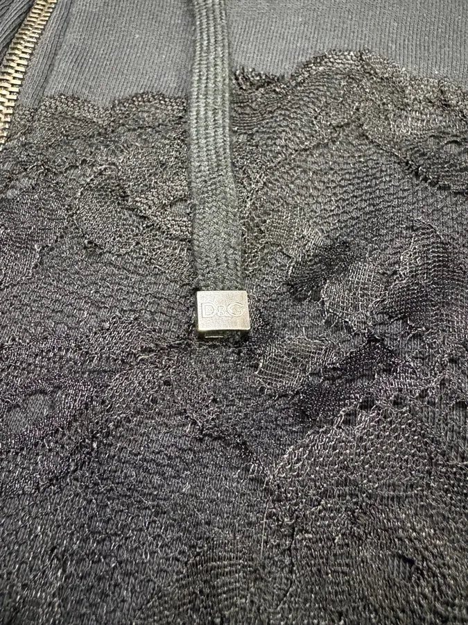 2000s Dolce & Gabbana Black Cozy Zip-up Sweatshirt wxhRqAV 7