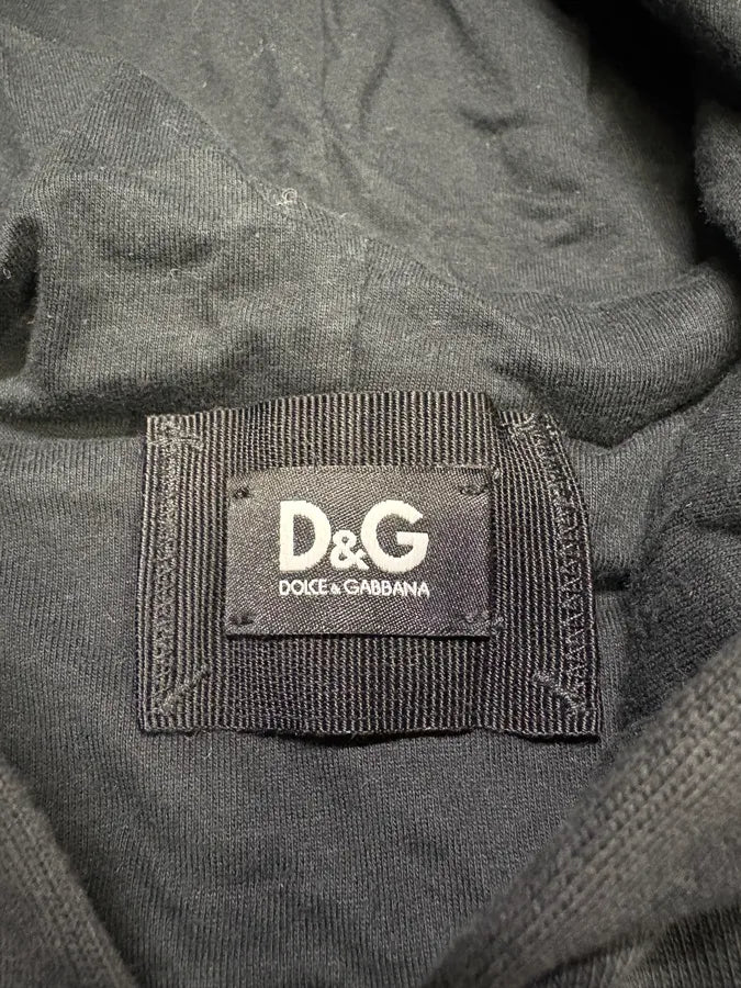 2000s Dolce & Gabbana Black Cozy Zip-up Sweatshirt wxhRqAV 9