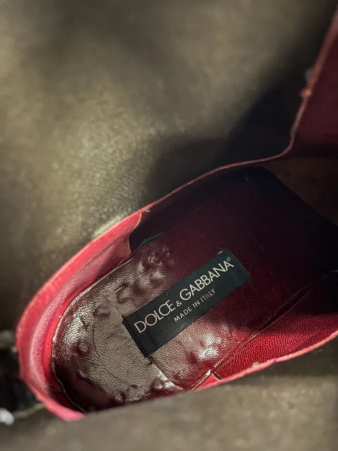 2000s Dolce & Gabbana Black Crocodile Embossed Leather Boots sNbaVCm 7