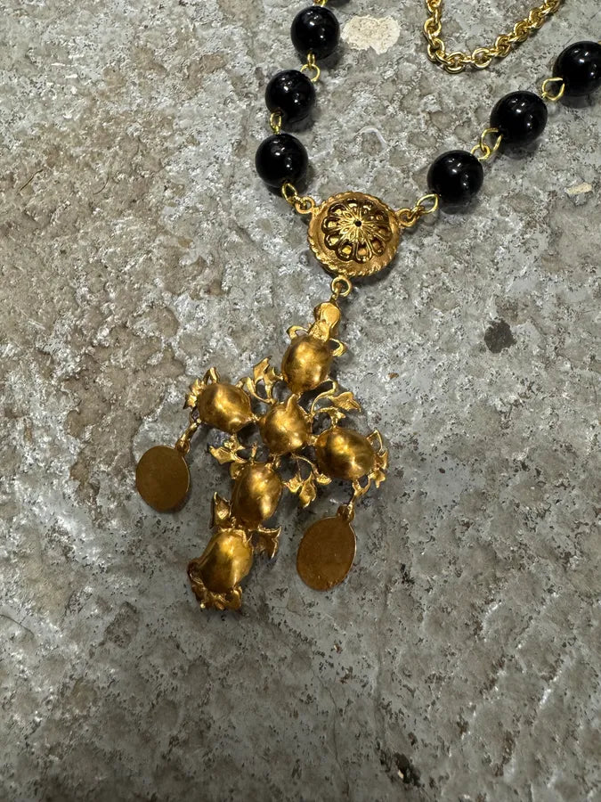 2000s Dolce & Gabbana Black Cross Golden Pendant vuBTNCz 7