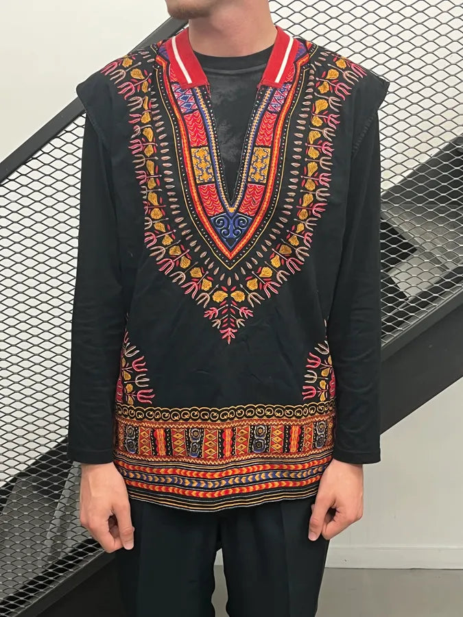 SS2002 Dolce & Gabbana Black Dashiki MBA Tank Top bbKsGna 2