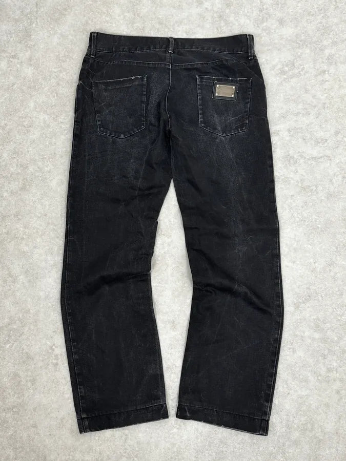 2000s Dolce & Gabbana Black Denim Jeans KOJOJJp 4