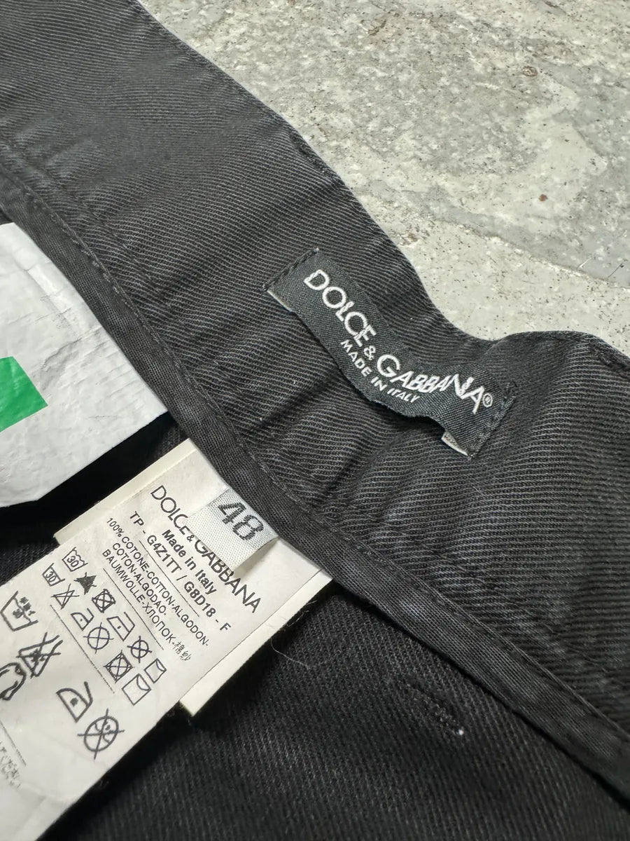 2000s Dolce & Gabbana Black Denim Shorts KXnQslq 6