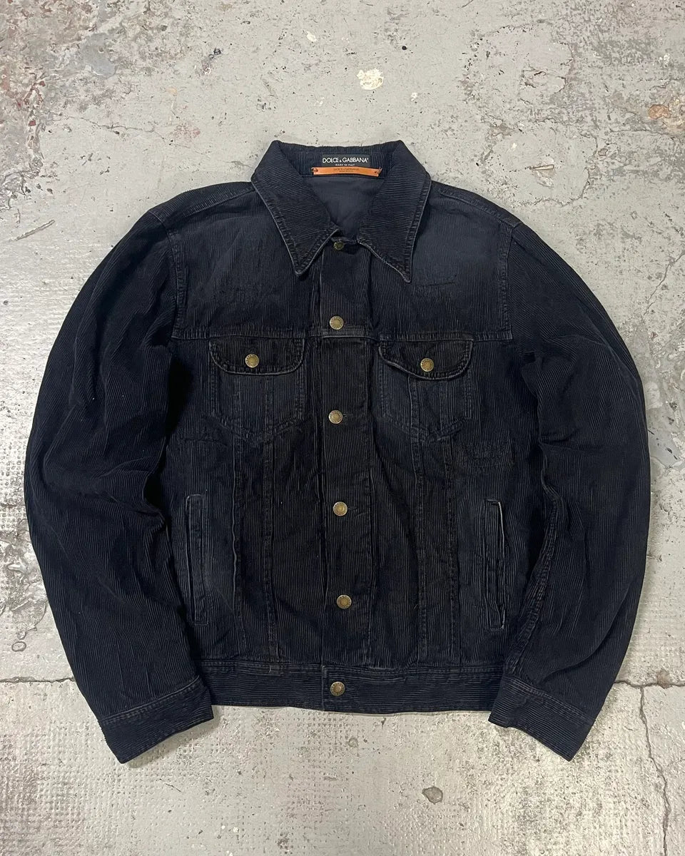 2000s Dolce & Gabbana Black Distressed Denim Jacket rrfoUmu 0