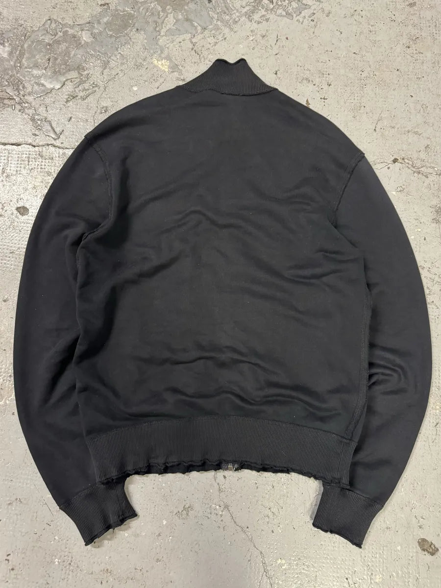 2000s Dolce & Gabbana Black Distressed Zip-up Sweater (M) NVOUQPC 1