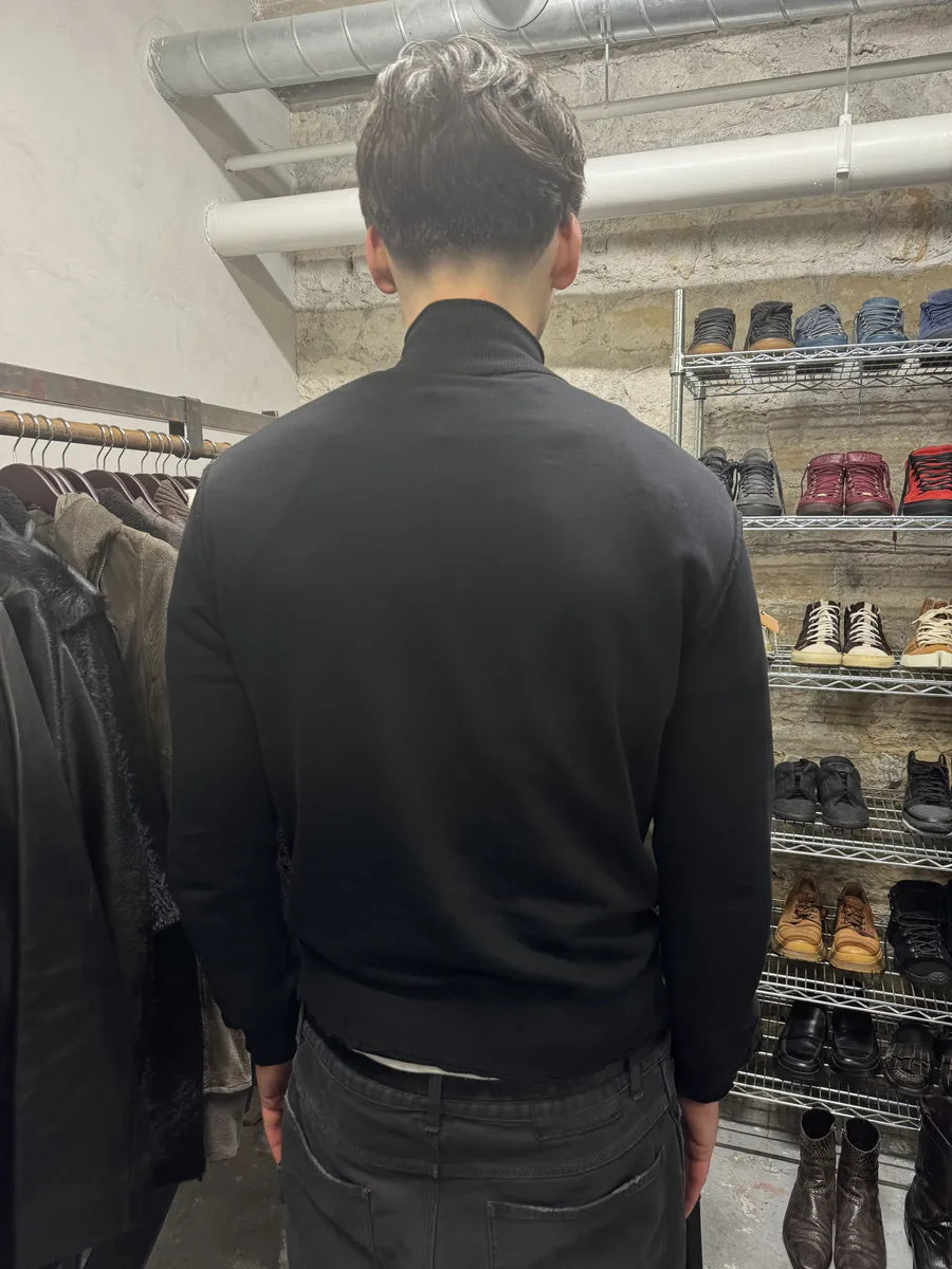 2000s Dolce & Gabbana Black Distressed Zip-up Sweater (M) NVOUQPC 3