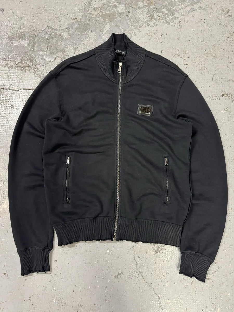 2000s Dolce & Gabbana Black Distressed Zip-up Sweater (M) NVOUQPC 4