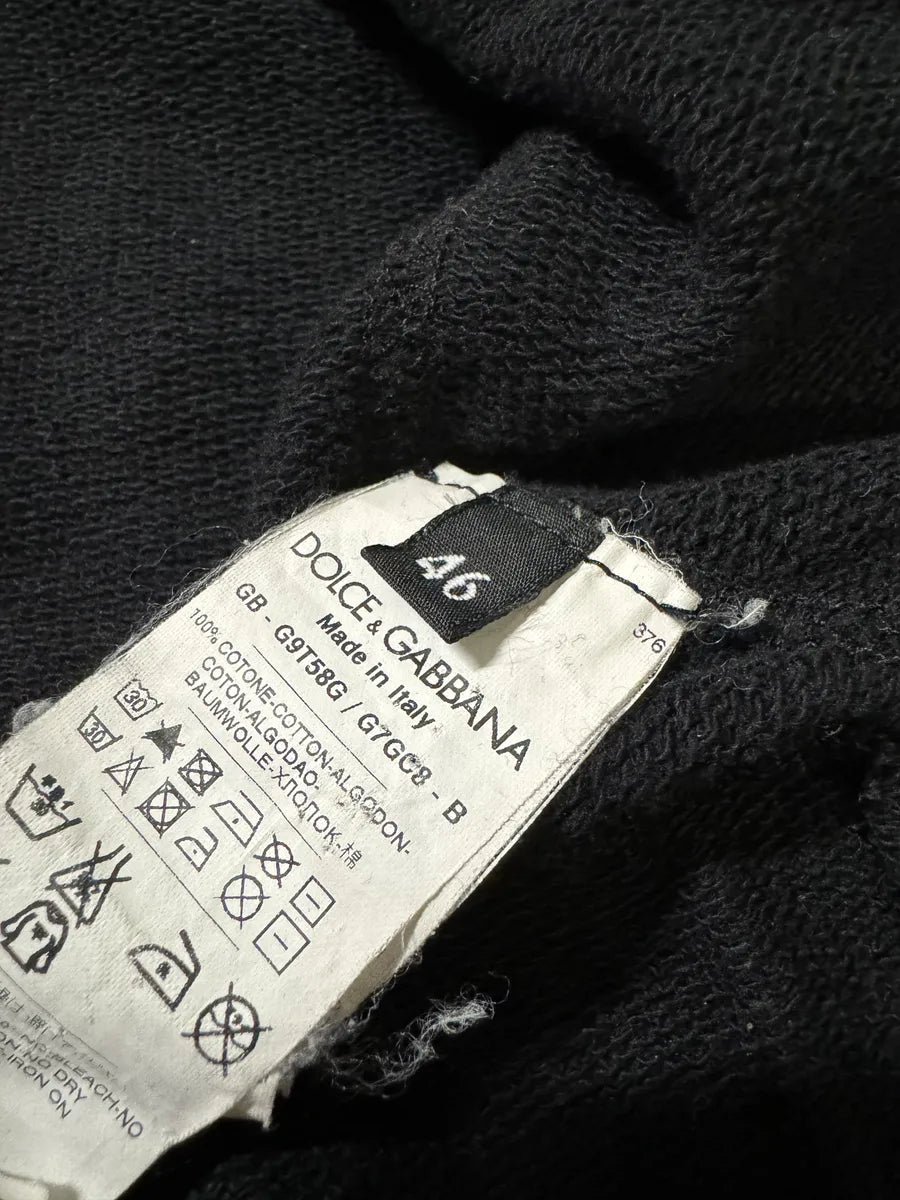 2000s Dolce & Gabbana Black Distressed Zip-up Sweater (M) NVOUQPC 5