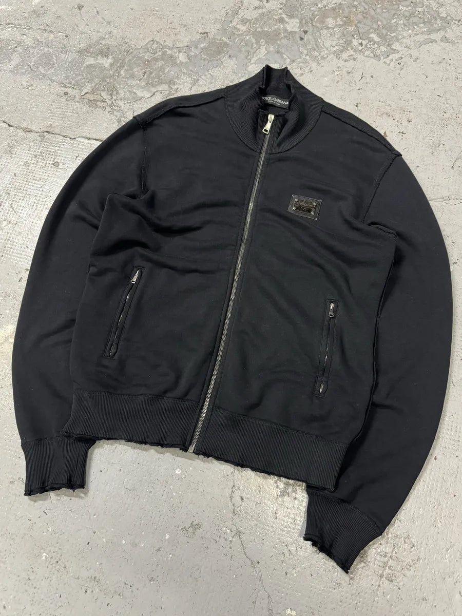 2000s Dolce & Gabbana Black Distressed Zip-up Sweater (M) NVOUQPC 7