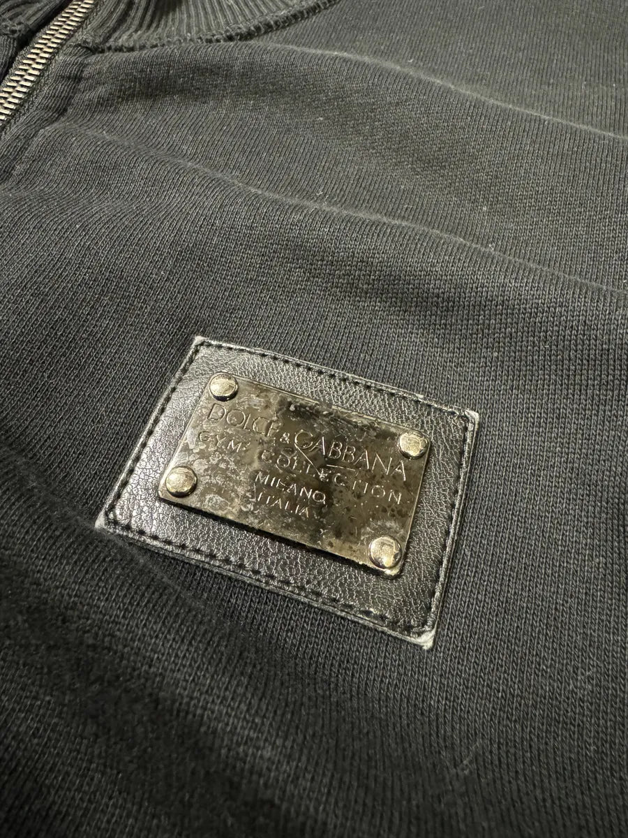 2000s Dolce & Gabbana Black Distressed Zip-up Sweater (M) NVOUQPC 9