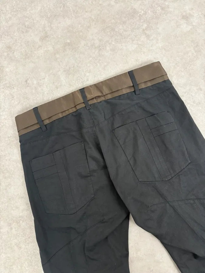 2000s Dolce & Gabbana Black Double Waisted Tailored Pants gvwRhbl 6