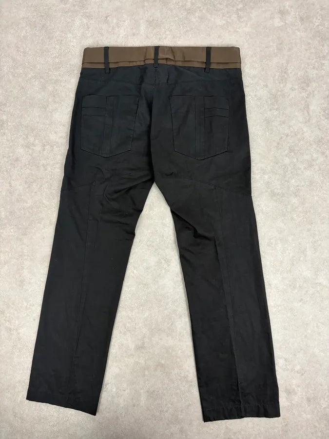 2000s Dolce & Gabbana Black Double Waisted Tailored Pants gvwRhbl 5