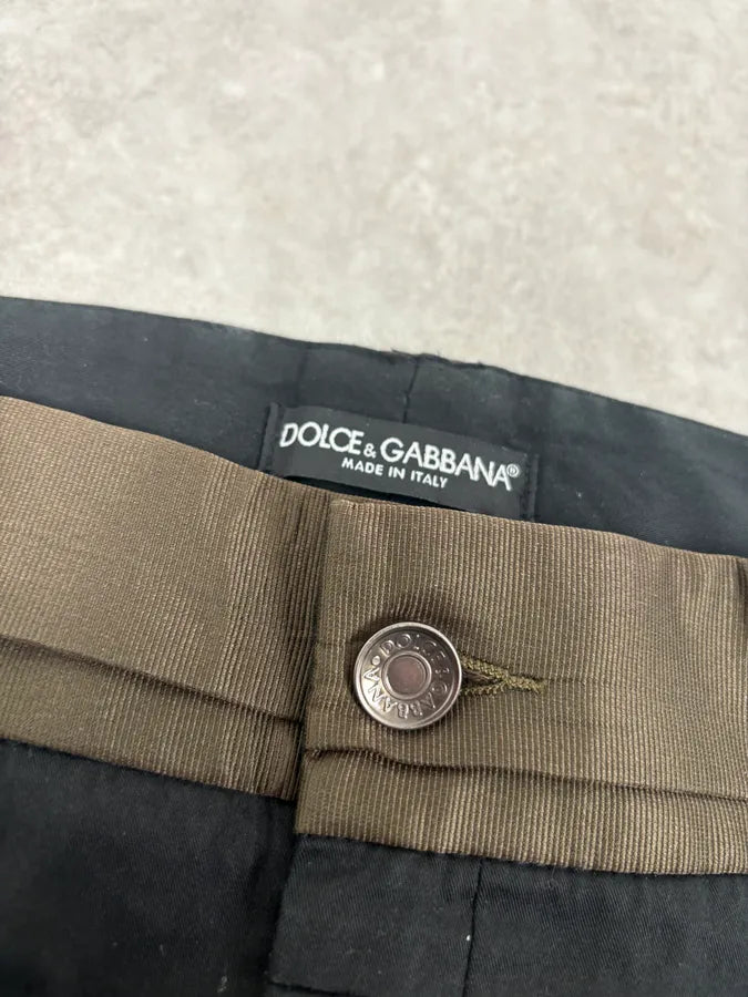 2000s Dolce & Gabbana Black Double Waisted Tailored Pants gvwRhbl 7