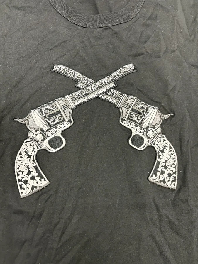 AW2016 Dolce & Gabbana Black Dual Guns T-Shirt KbDggTQ 6