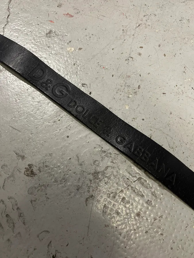 2000s Dolce & Gabbana Black Elephant Buckle Leather Belt tMVrXjL 5
