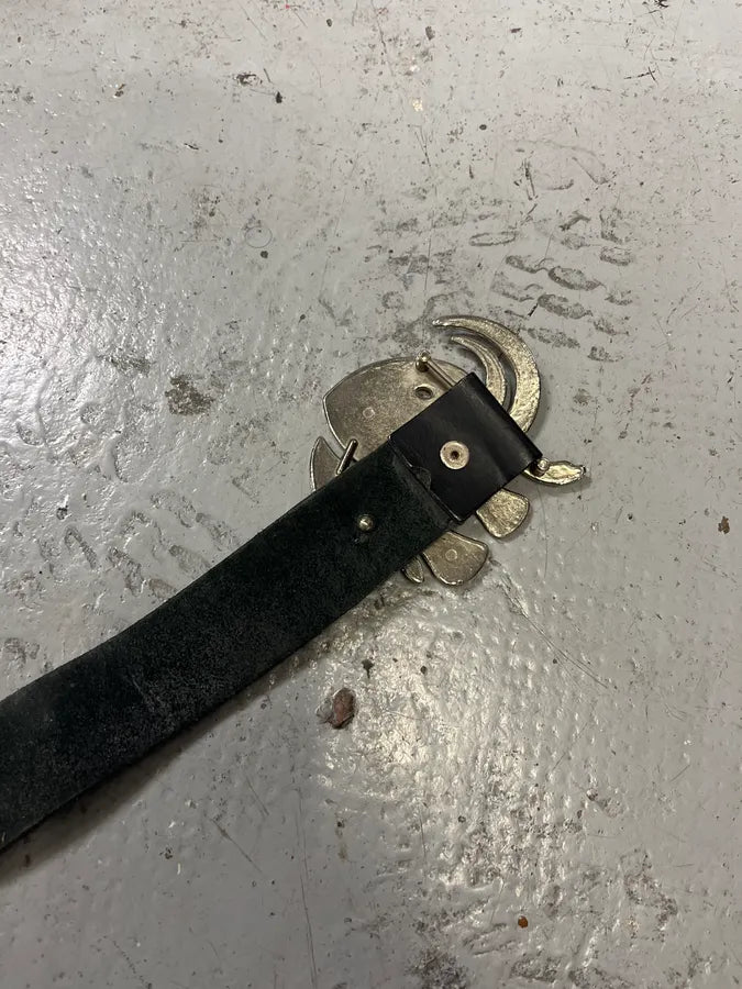 2000s Dolce & Gabbana Black Elephant Buckle Leather Belt tMVrXjL 7