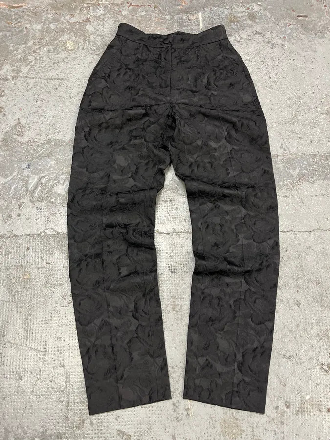 2000s Dolce & Gabbana Black Embroidered Pants CFHebkp 0