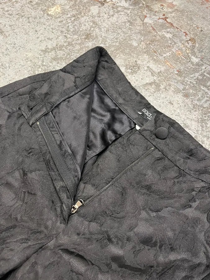 2000s Dolce & Gabbana Black Embroidered Pants CFHebkp 6