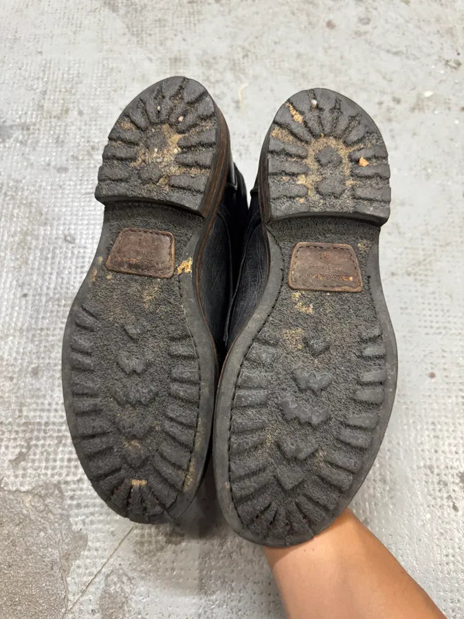 2000s Dolce & Gabbana Black Eroded Leather Boots kZvvccK 7