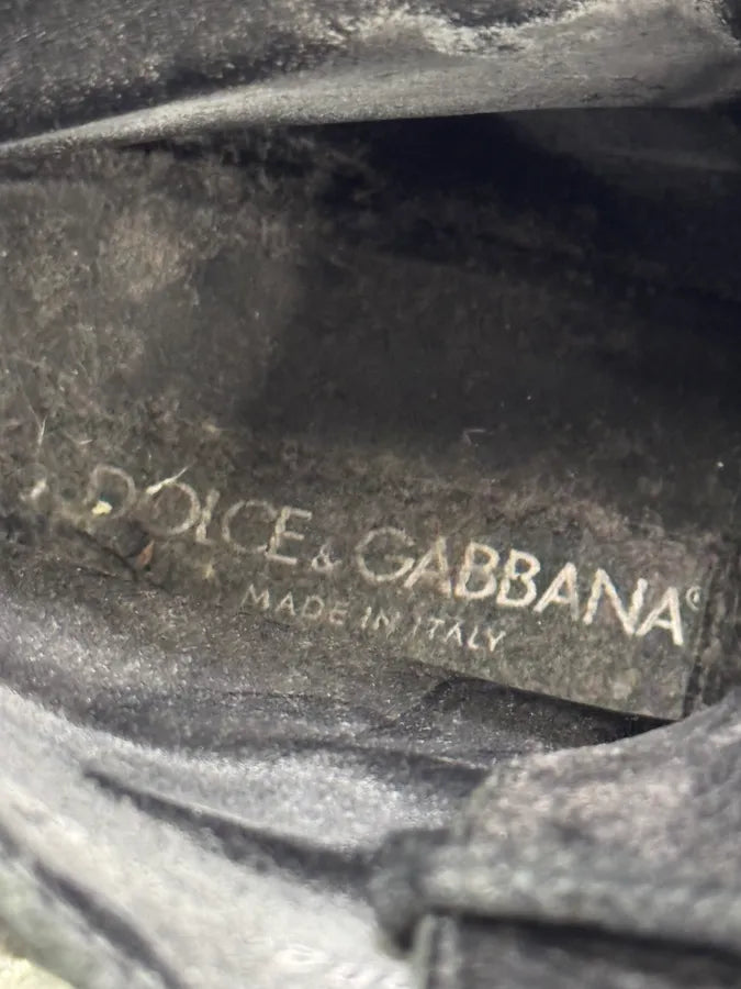 2000s Dolce & Gabbana Black Eroded Leather Boots kZvvccK 8