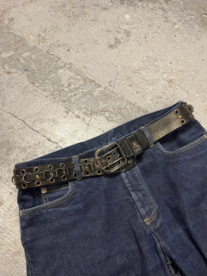 2000s Dolce & Gabbana Black Eyled Leather Belt GZpXbHv 2