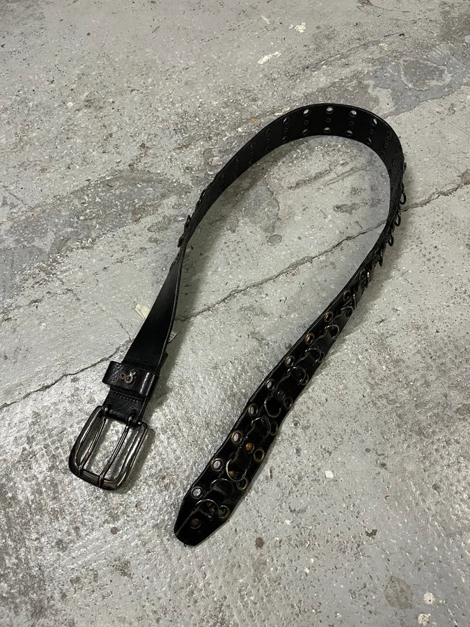 2000s Dolce & Gabbana Black Eyled Leather Belt GZpXbHv 3