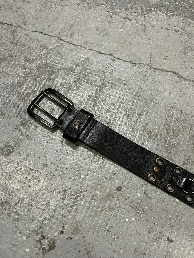 2000s Dolce & Gabbana Black Eyled Leather Belt GZpXbHv 5