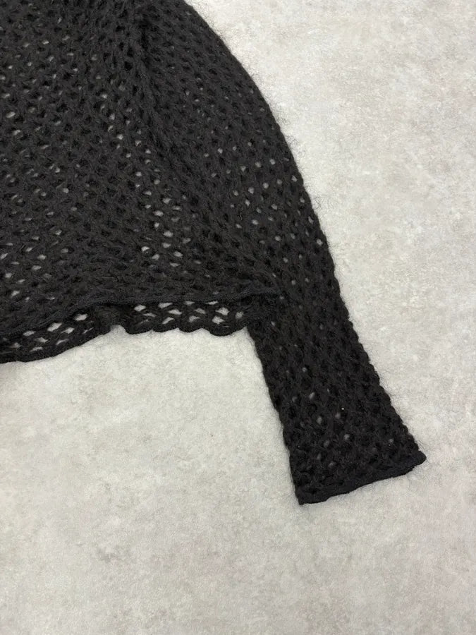 2000s Dolce & Gabbana Black Fishnet Turtleneck UgIxmfb 8